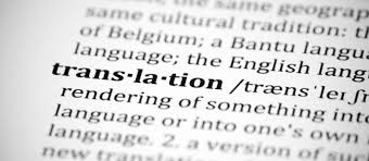 Translation between the languages English, German an Italian